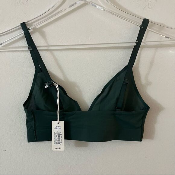 Aerie Dark Green Sycamore SMOOTHEZ Mesh Bralette Size‎ XS NWT - Picture 9 of 11
